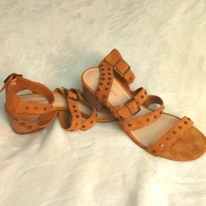 BCBGeneration Tan Suede Sandals